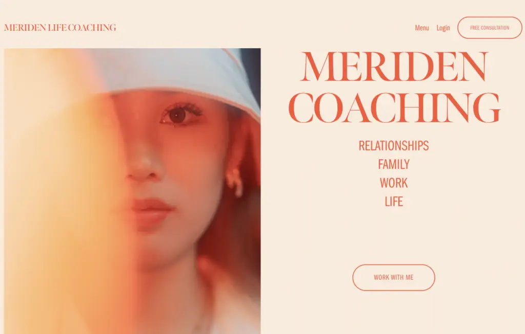 Meridan free Squarespace membership Template