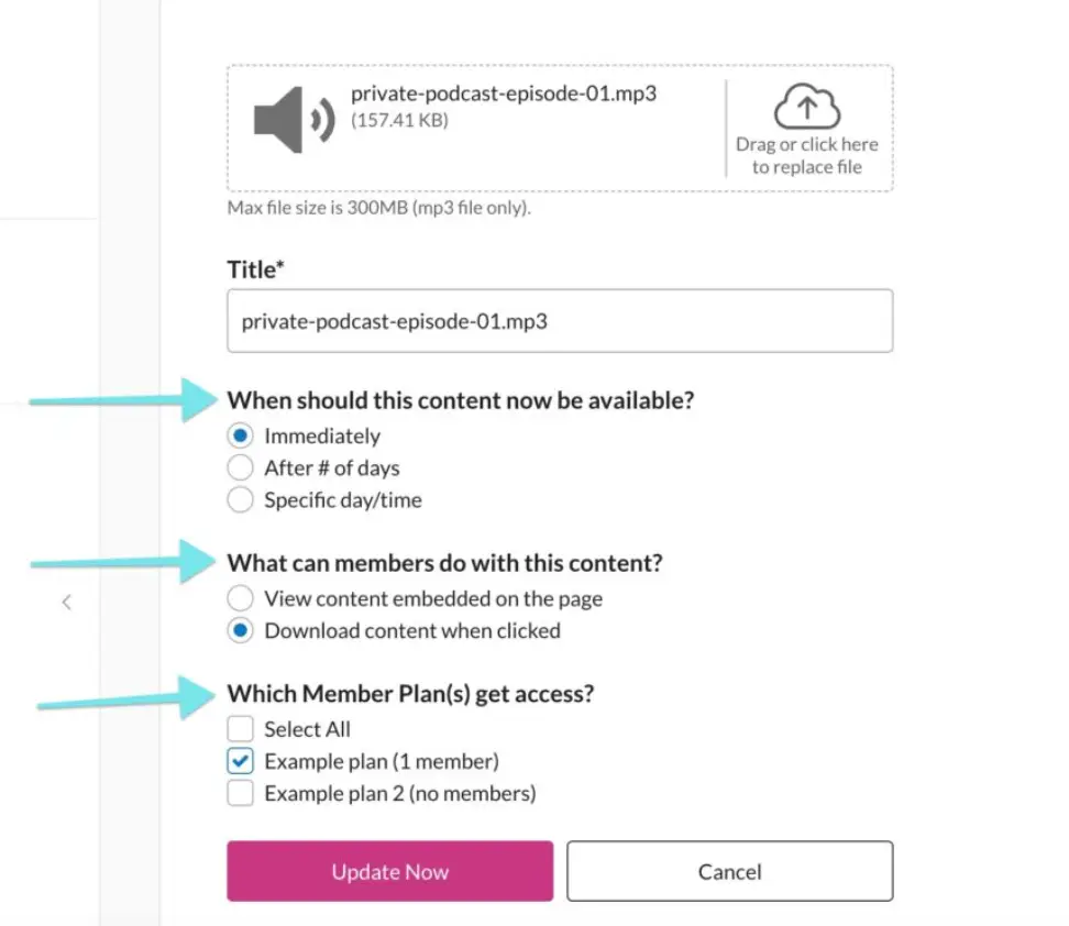 paid podcast memberspace