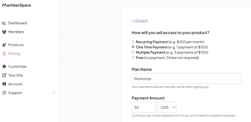 Squarespace event pricing