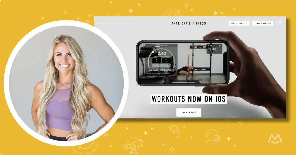 Squarespace fitness website