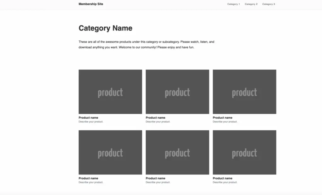 WordPress content library template